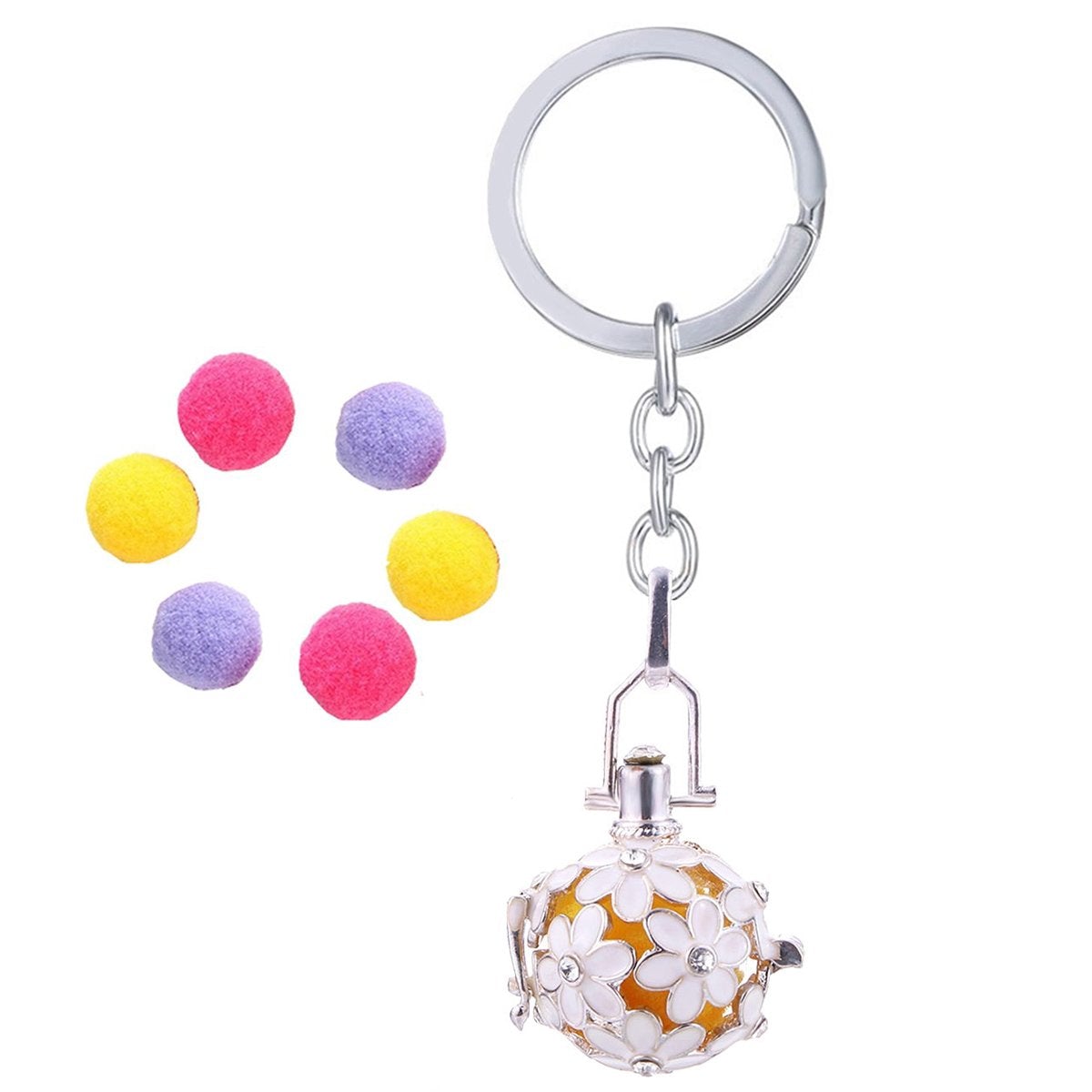 Aromatherapy Essential Oil Perfume Diffuser Hollow Cage Key Chain Main image
