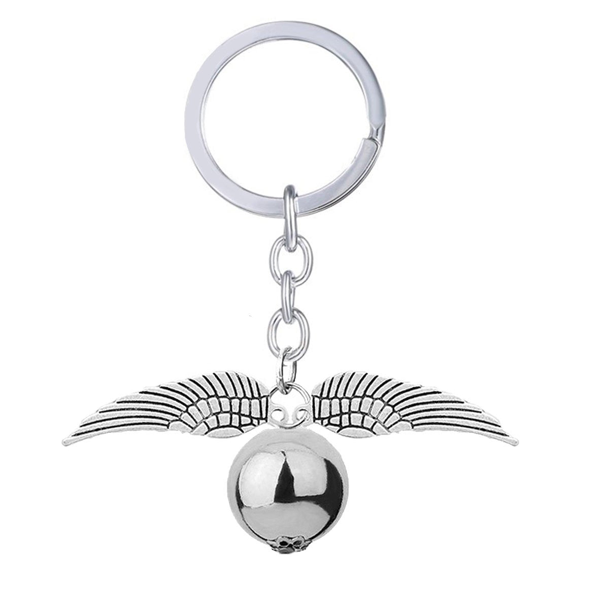 Harry Potter Hogwarts Wings Of Silver Burglar Angel Quidditch Snitch Stainless Steel Key Chain Main image