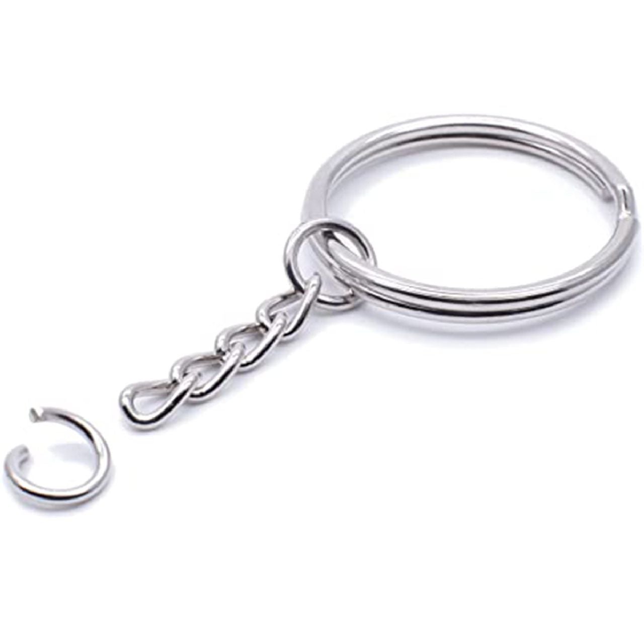 Stainless Steel Keychain For Women Men Silver Bulk Main image
