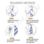 Trillion Diamond Cufflinks Tie Pin Set In Box Bulk