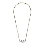 Turkish Blue Evil Eye Good Luck CZ Mangalsutra Chain Necklace Bulk