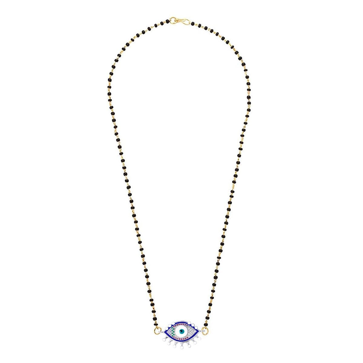 Turkish Blue Evil Eye Good Luck CZ Mangalsutra Chain Necklace Bulk