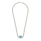 Turkish Evil Eye Good Luck CZ Mangalsutra Chain Necklace Bulk