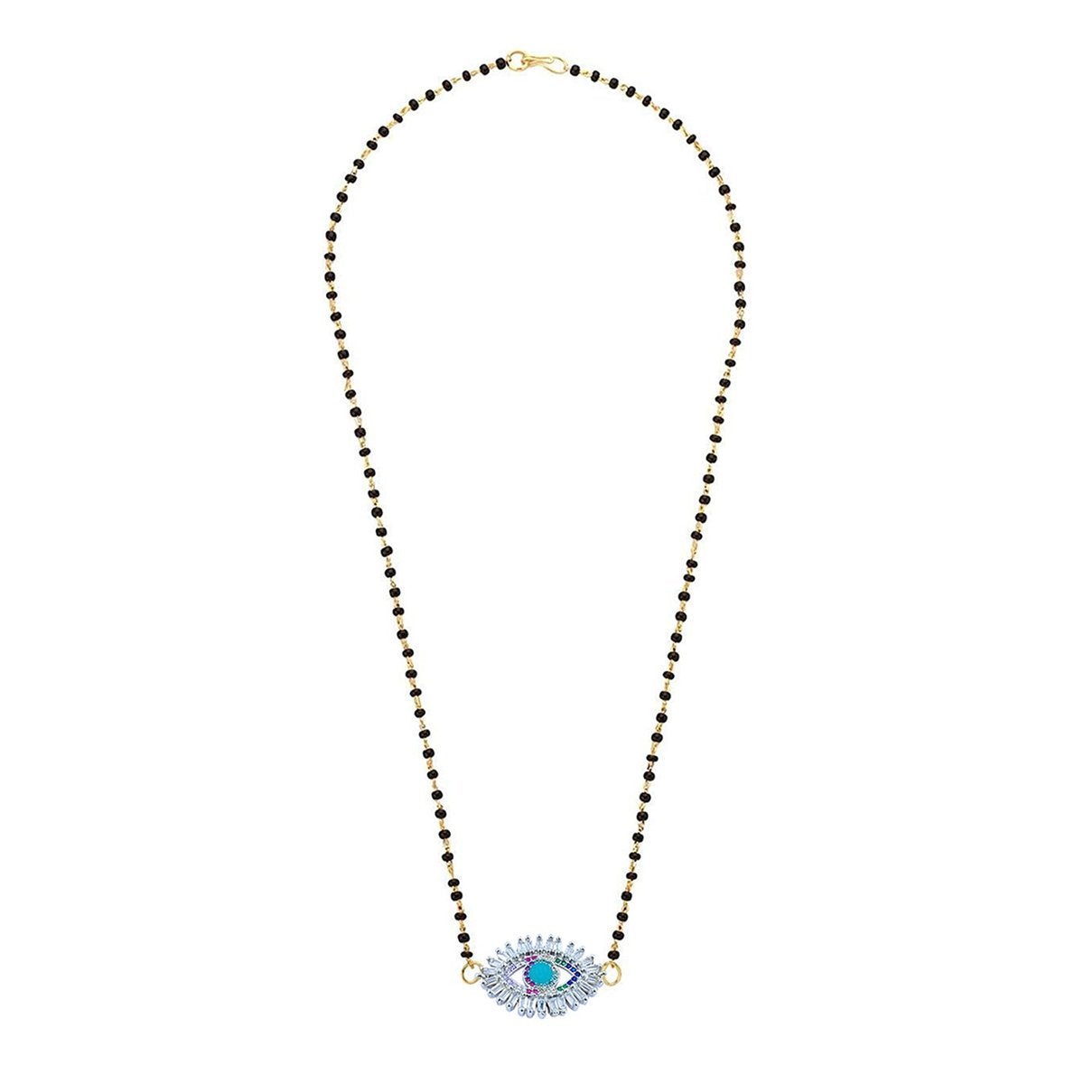 Turkish Evil Eye Good Luck CZ Mangalsutra Chain Necklace Bulk