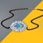 Turkish Evil Eye Good Luck CZ Mangalsutra Chain Necklace Bulk