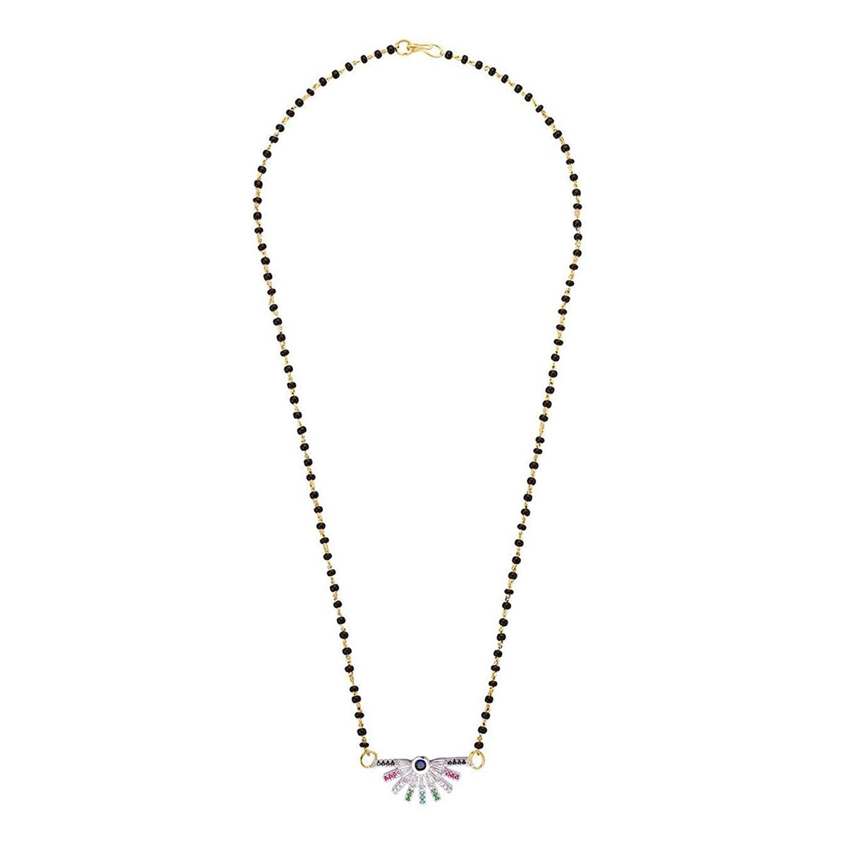 Delicate Rainbow Colourful Silver Mangalsutra Chain Necklace Bulk