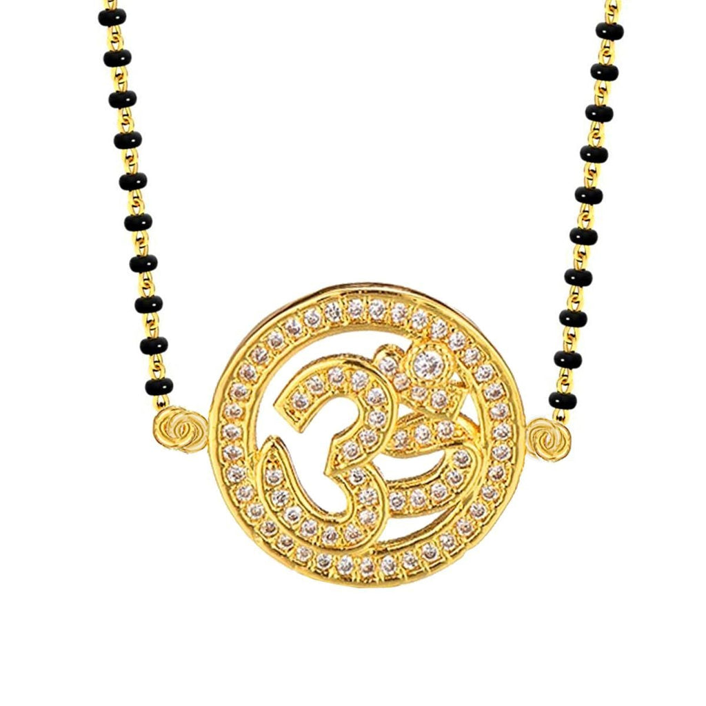 Aum Om 18K Gold CZ Adjustable Mangalsutra Chain Necklace Bulk