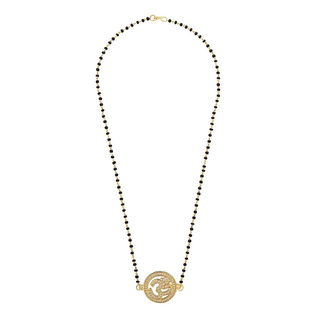 Aum Om 18K Gold CZ Adjustable Mangalsutra Chain Necklace Bulk