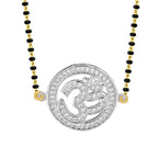 Aum Om Silver CZ Adjustable Mangalsutra Chain Necklace Bulk