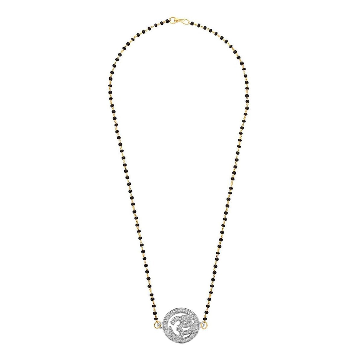 Aum Om Silver CZ Adjustable Mangalsutra Chain Necklace Bulk