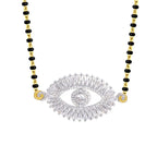 Turkish Evil Eye Good Luck Baguette Cz Mangalsutra Chain Necklace