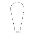 Turkish Evil Eye Good Luck Baguette Cz Mangalsutra Chain Necklace