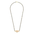Turkish Evil Eye Good Luck Baguette Cz Mangalsutra Chain Necklace