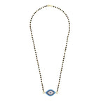 Turkish Blue Evil Eye Good Luck CZ Mangalsutra Chain Necklace Bulk