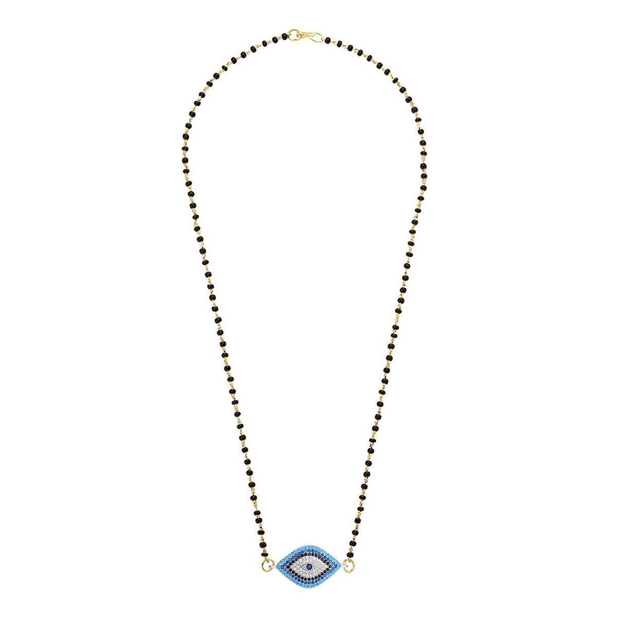 Turkish Blue Evil Eye Good Luck CZ Mangalsutra Chain Necklace Bulk