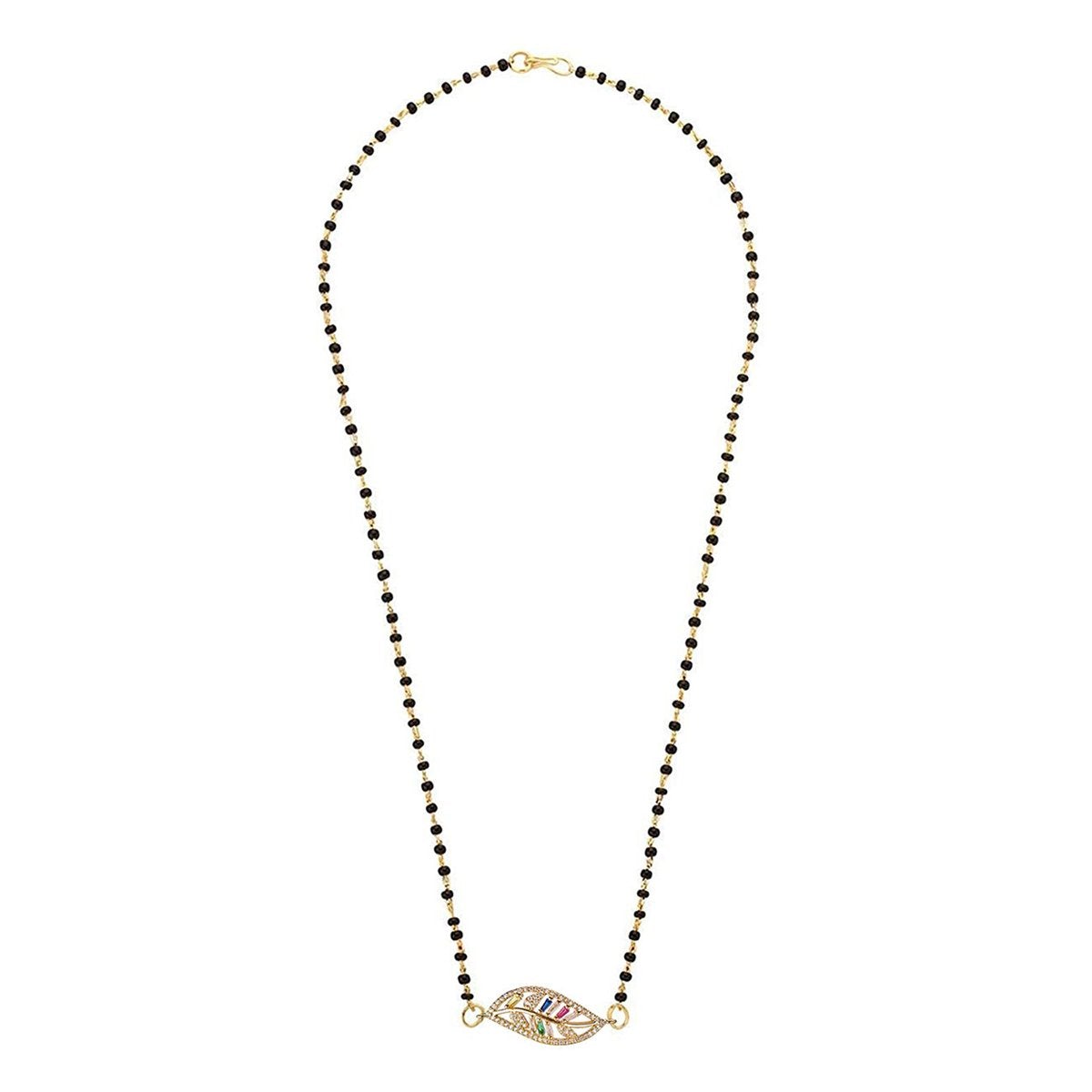 Leaf Petal Floral Gold CZ Adjustable Mangalsutra Chain Necklace Bulk