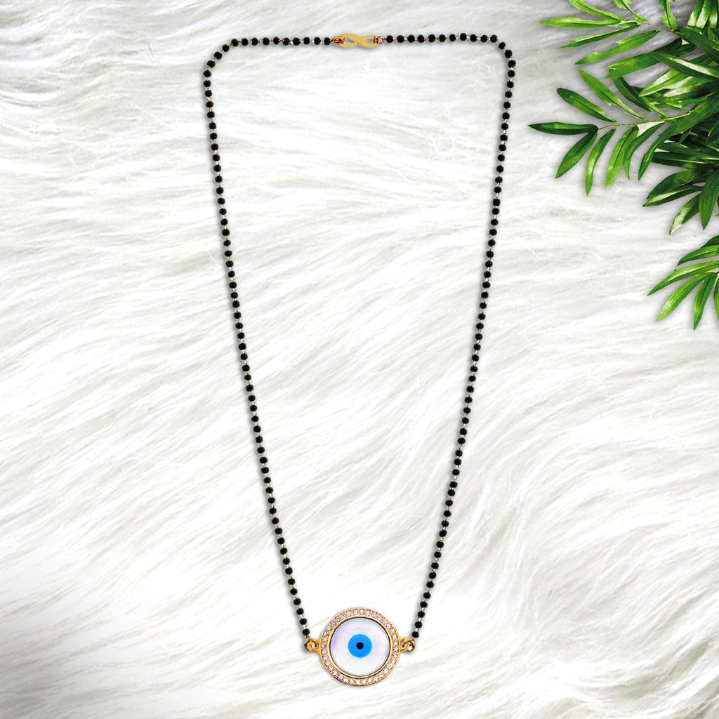 Turkish Evil Eye Nazariya Mother Of Pearl CZ Charm Mangalsutra Bulk