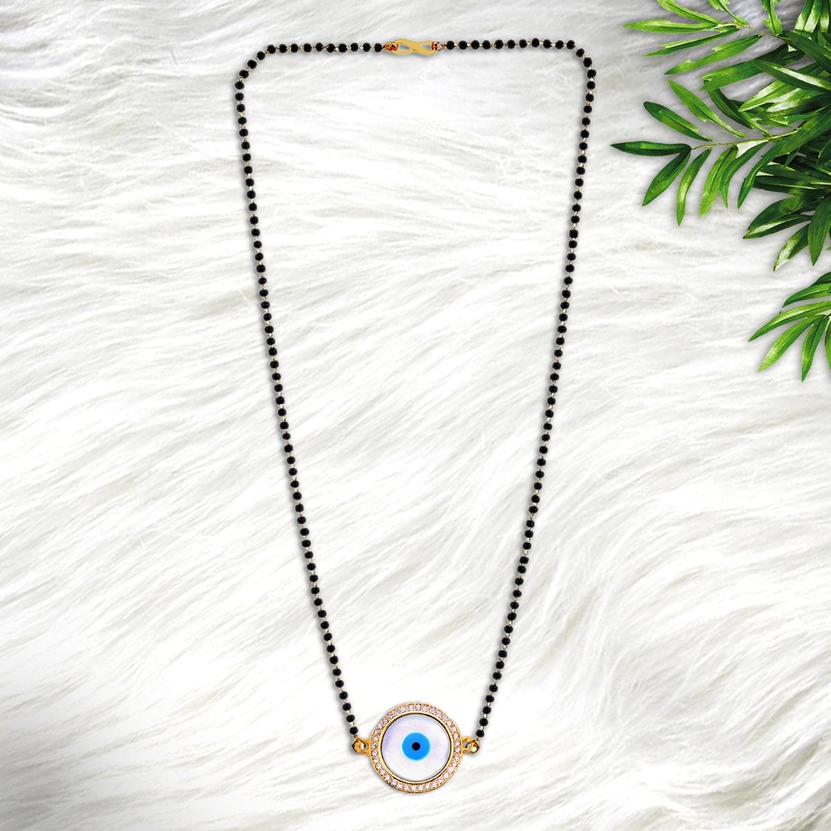 Turkish Evil Eye Nazariya Mother Of Pearl CZ Charm Mangalsutra Bulk