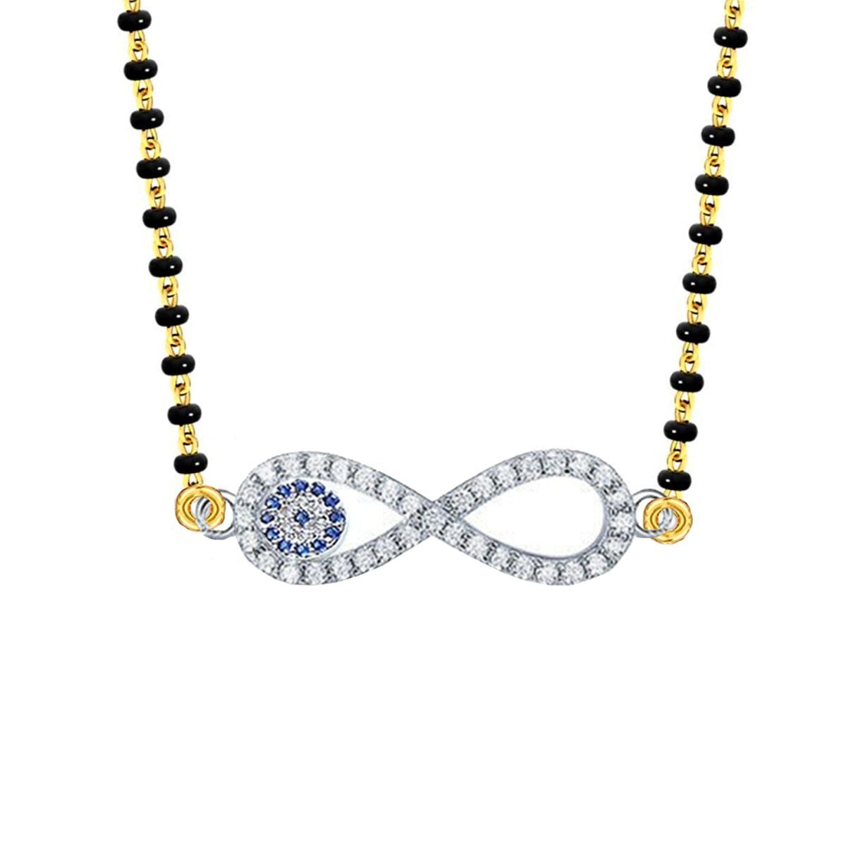 Turkish Blue Evil Eye Nazariya Infinity CZ Charm Mangalsutra Bulk