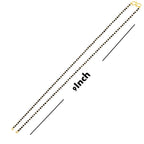 1Mm Glass Black Mani Beads Gold 17 Inch Mangalsutra Combo Chain Bulk