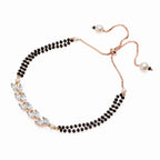 Baguette CZ Slider Expandable Hand Wrist Mangalsutra Bracelet Bulk