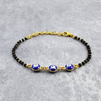Evil Eye Gold Beads Hand Mangalsutra Bracelet For Women Bulk