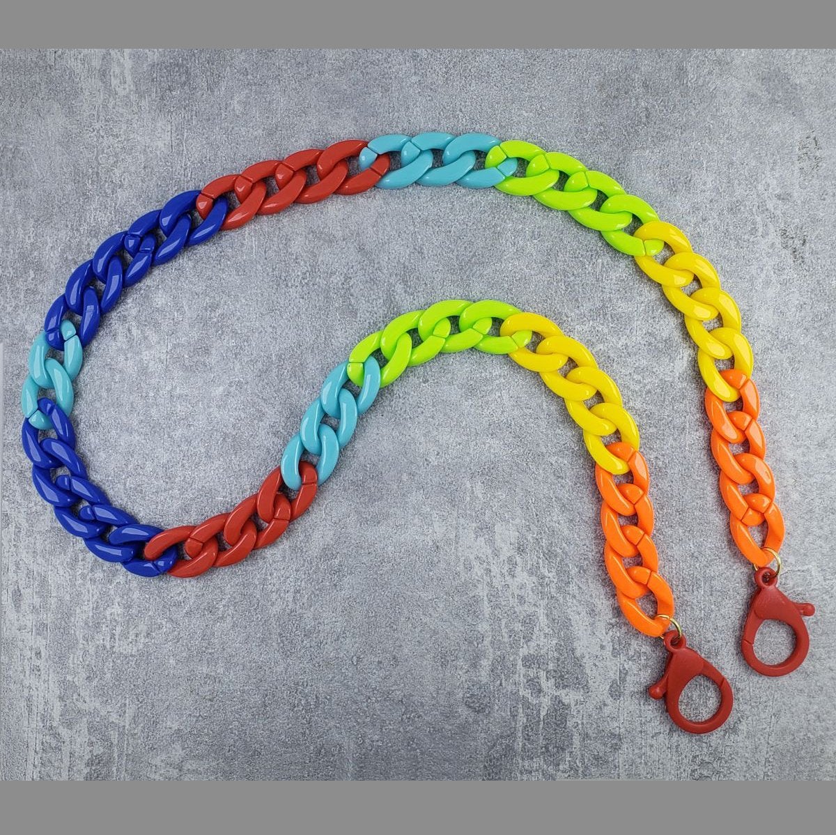 Multicolour Plastic Curb Mark Chain For Women Bulk