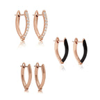 Brass Rose Gold Everyday Stackable Combo Earrings Earring Pair Bulk