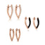 Brass Rose Gold Everyday Stackable Combo Earrings Earring Pair Bulk