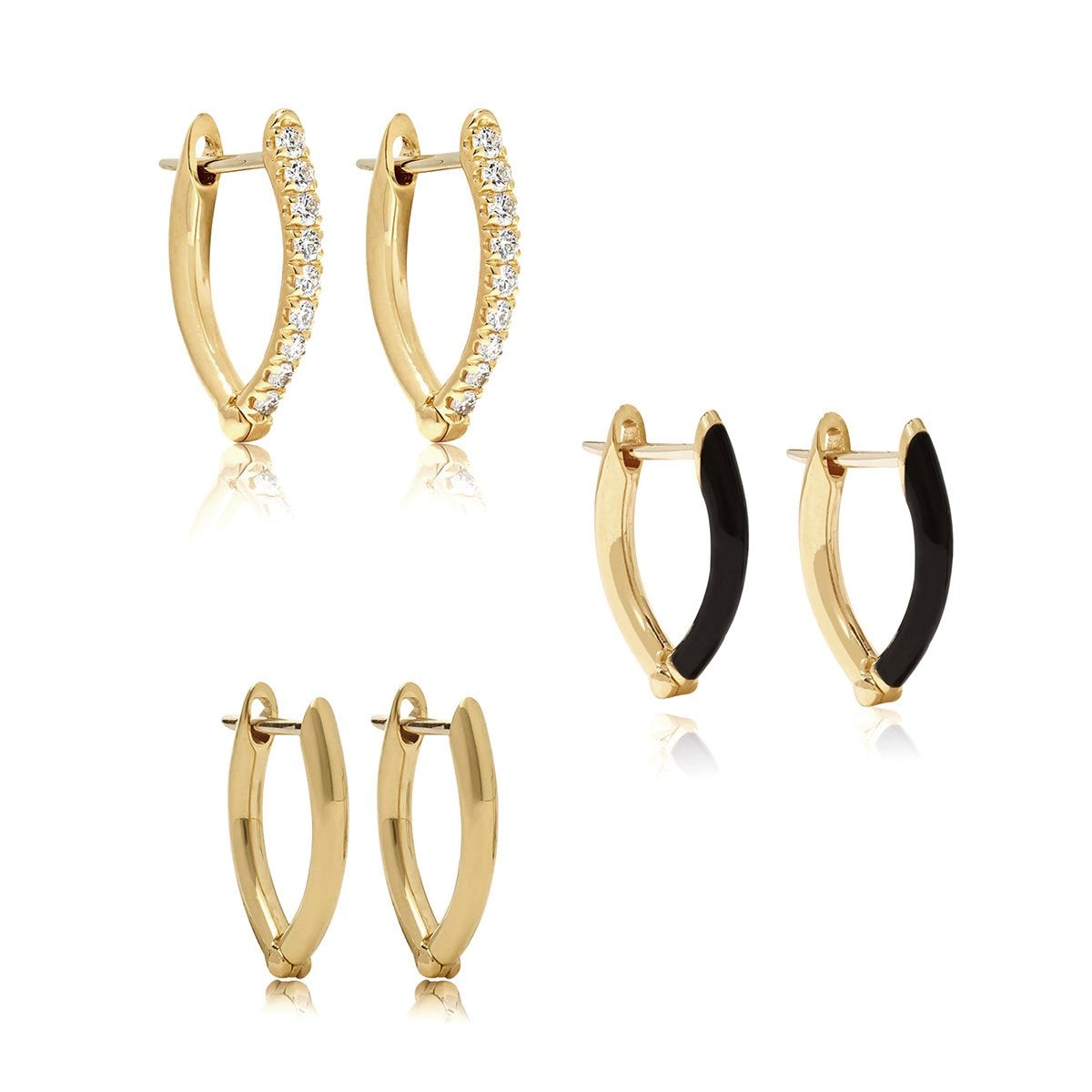 Brass Rose Gold Everyday Stackable Combo Earrings Earring Pair Bulk