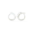 Brass 18K Rose Gold Front To Back Graduating Stud Earring Pair Bulk