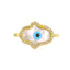 Hamsa Gold Evil Eye Cubic Zirconia CZ Centre Pcs For Women Bulk