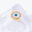 Round Gold Evil Eye Cubic Zirconia CZ Centre Pcs For Women Bulk
