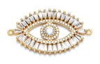 Turkish Gold Evil Eye Cubic Zirconia Diamond Centre Pcs For Women