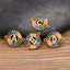 Rainbow Initial Letter Gold American Diamond Crystal Charm Women Bulk