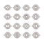 Initial Letter Silver American Diamond Crystal Charm Women Girl Bulk