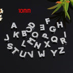 Initial Alphabet All Small Letter Cubic Zirconia Silver Necklace Birthday Gifts For Women Girls