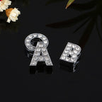 Initial Alphabet All Small Letter Cubic Zirconia Silver Necklace Birthday Gifts For Women Girls