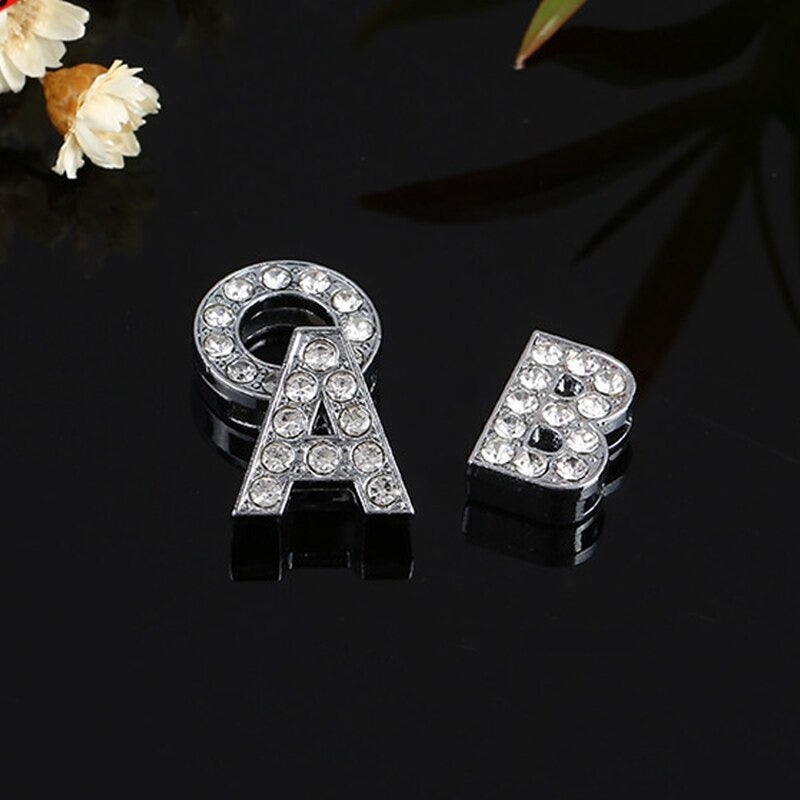 Initial Alphabet All Small Letter Cubic Zirconia Silver Necklace Birthday Gifts For Women Girls