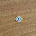 Round Gold Evil Eye Cubic Zirconia CZ Centre Pcs For Women Bulk