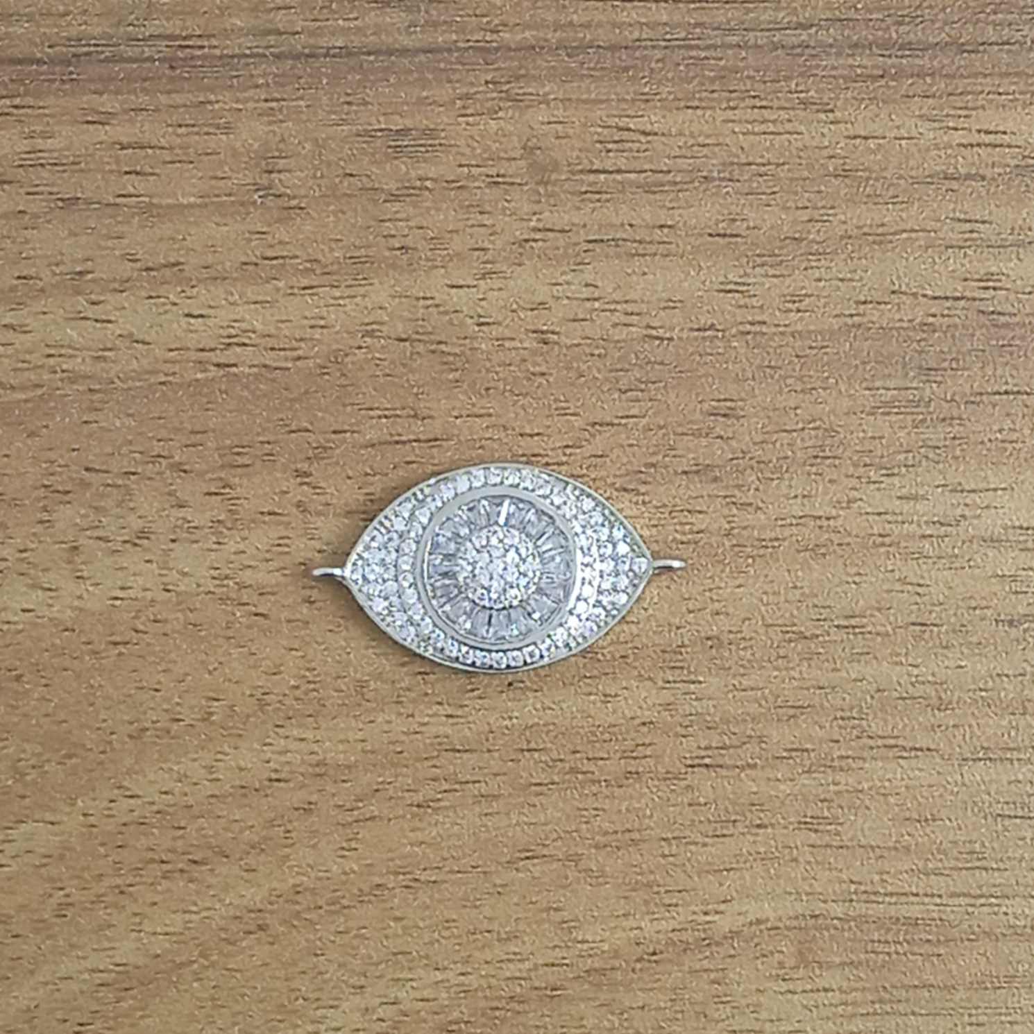 Turkish Evil Eye Cubic Zirconia Silver Centre Pcs For Women Bulk