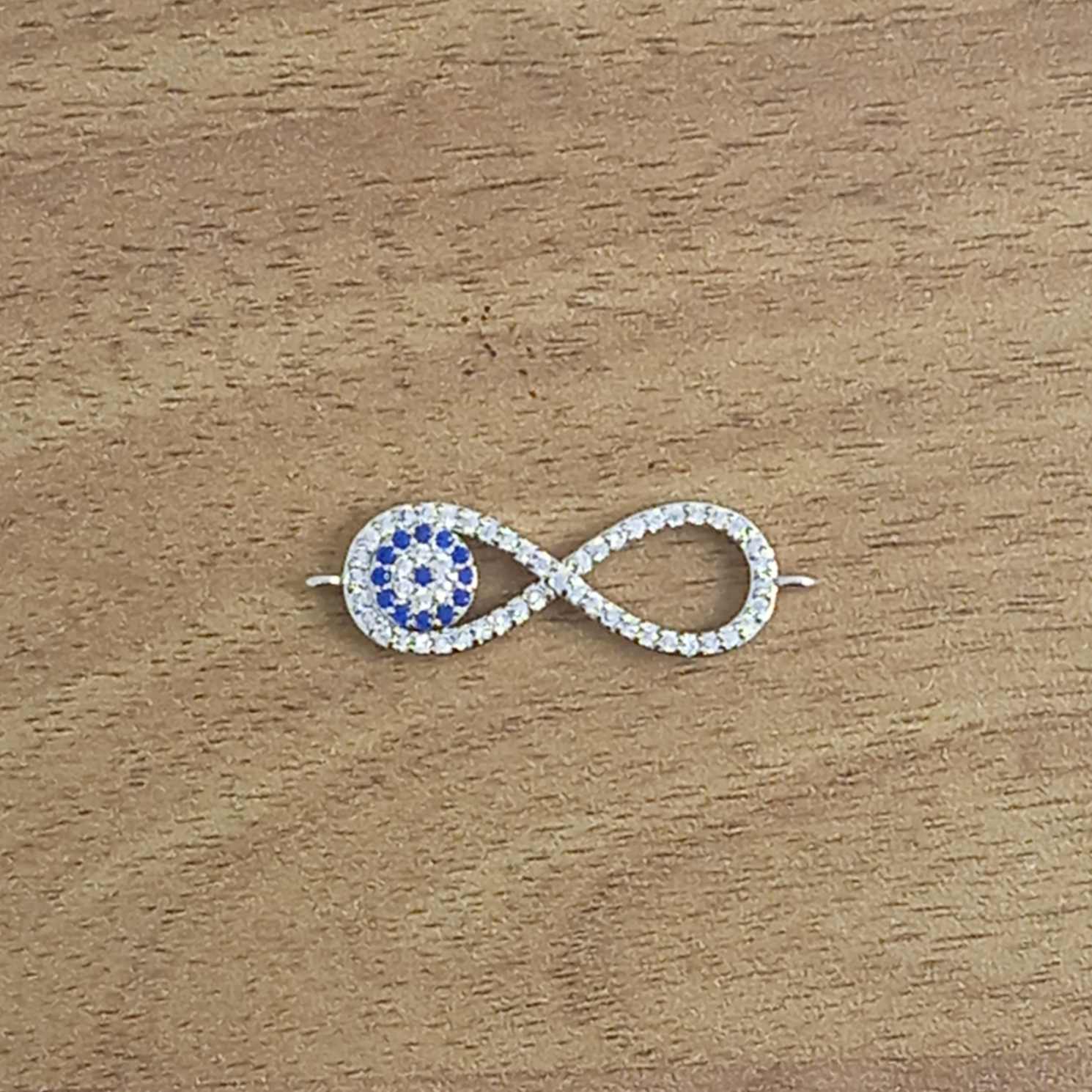 Evil Eye Nazariya Infinity Zircon CZ Charm Centre Pcs Bulk