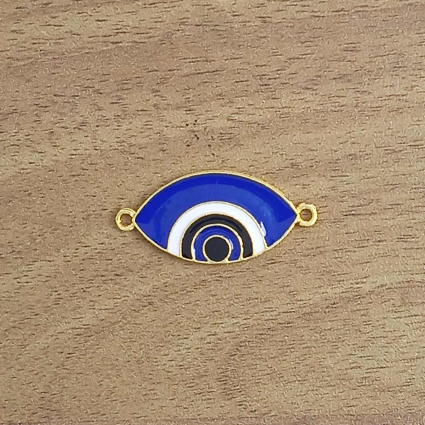 Evil Eye Nazariya Blue Gold American Diamond Charm Centre Pcs For Women