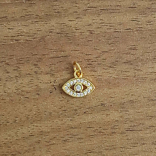 Evil Eye Nazariya Gold American Diamond Charm Pendant Necklace Bulk Main image