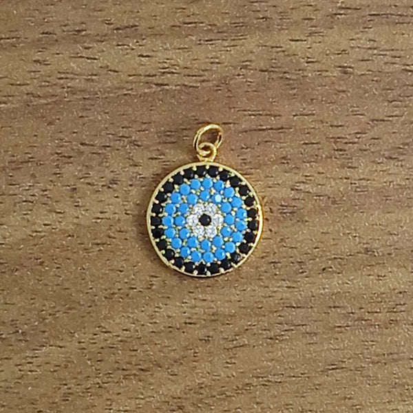 Evil Eye Nazariya Gold Black Blue Charm Pendant Necklace Women Bulk Main image