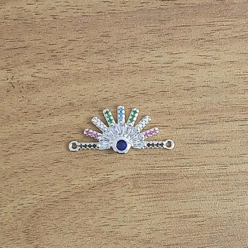 Rainbow Colour Silver Cubic Zirconia American Diamond Centre Pcs Bulk