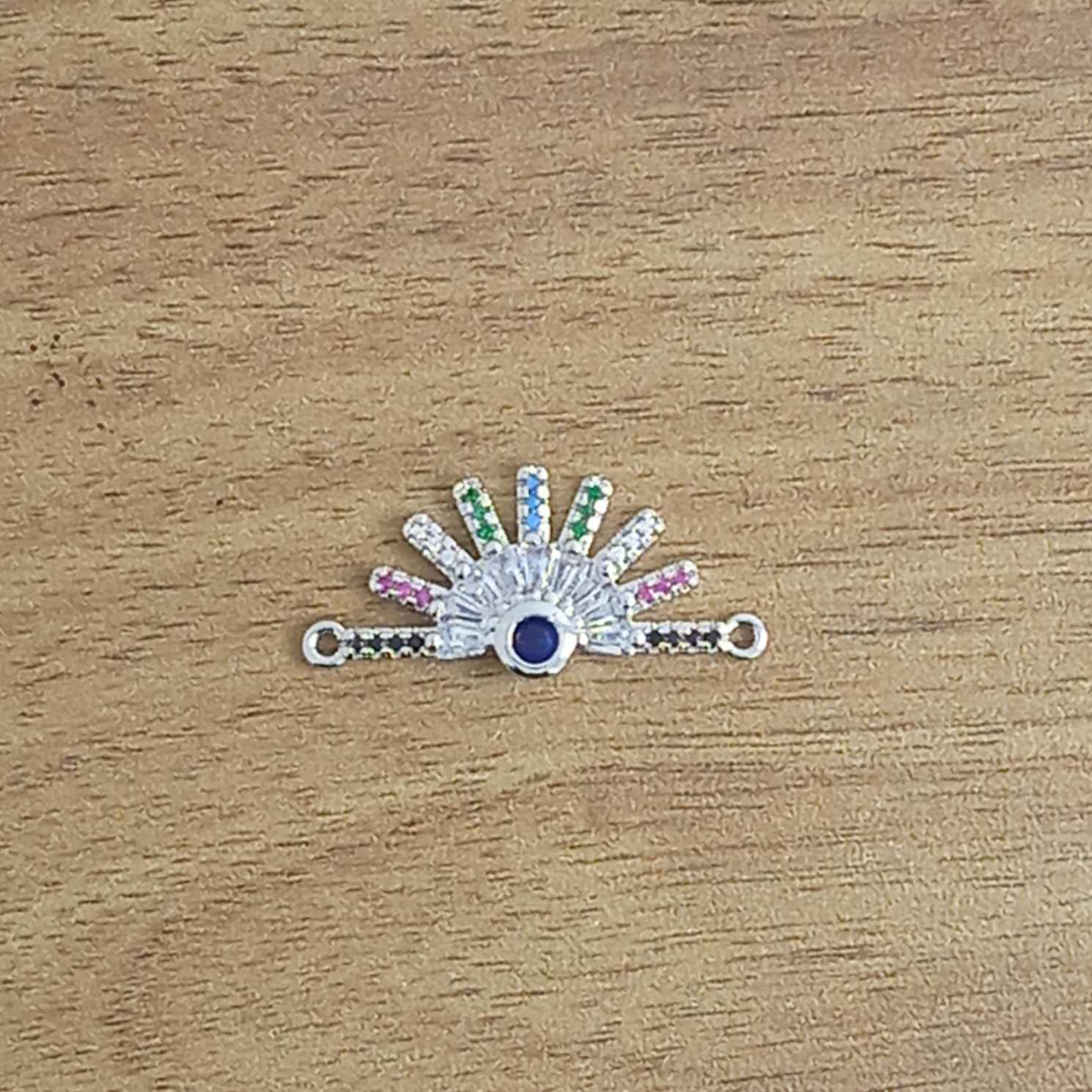 Rainbow Colour Silver Cubic Zirconia American Diamond Centre Pcs Bulk