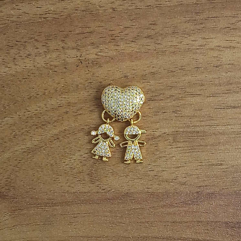 Girl Boy Heart Gold Copper Lover Pendant Charm Bulk