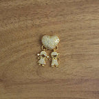 Girl Boy Heart Gold Copper Lover Pendant Charm Bulk