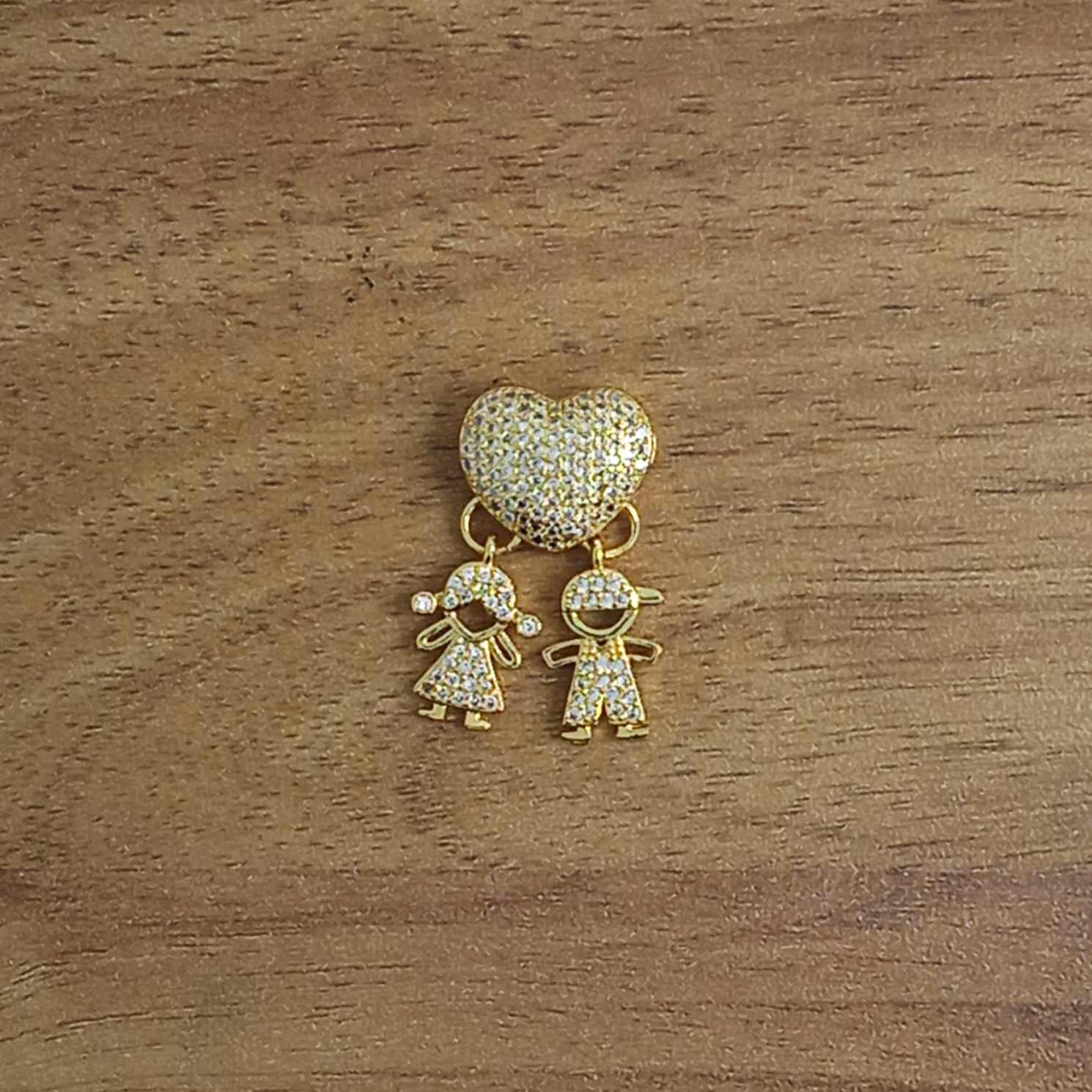 Girl Boy Heart Gold Copper Lover Pendant Charm Bulk